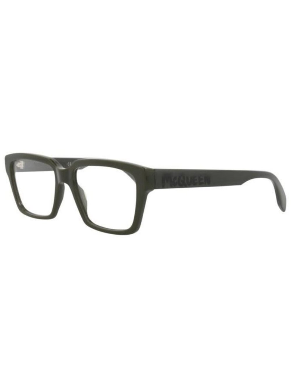 New Alexander McQueen Mens Square/Rectangle Green Green Transparent Fashion Desi